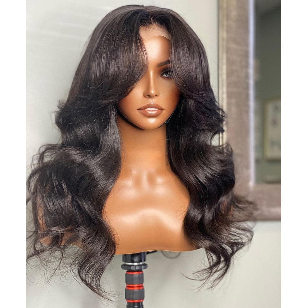 Curtain Bang Human Hair Wigs